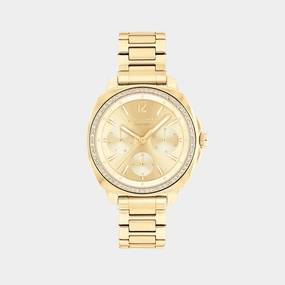 Kitt Women Quartz Gold Dial Multi-Function Stainless Steel Watch 14504393
