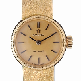 Ladies Omega De Ville 18kt Gold Vintage Watch
