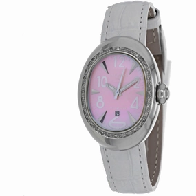 Locman Women's Watch - Nuovo Mother of Pearl Dial White Leather Strap | 028MOPPKD/WH