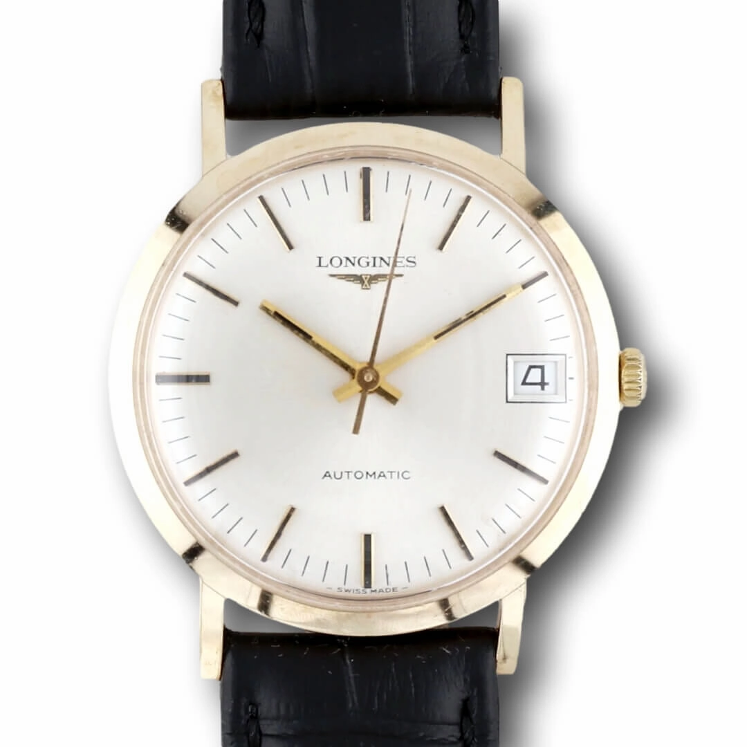 Longines Automatic 9k Gold Dress Watch, Circa 1974