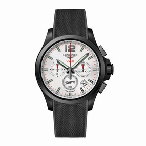 Longines Men's Watch - Conquest V.H.P. Chronograph Black Rubber Strap | L37172769