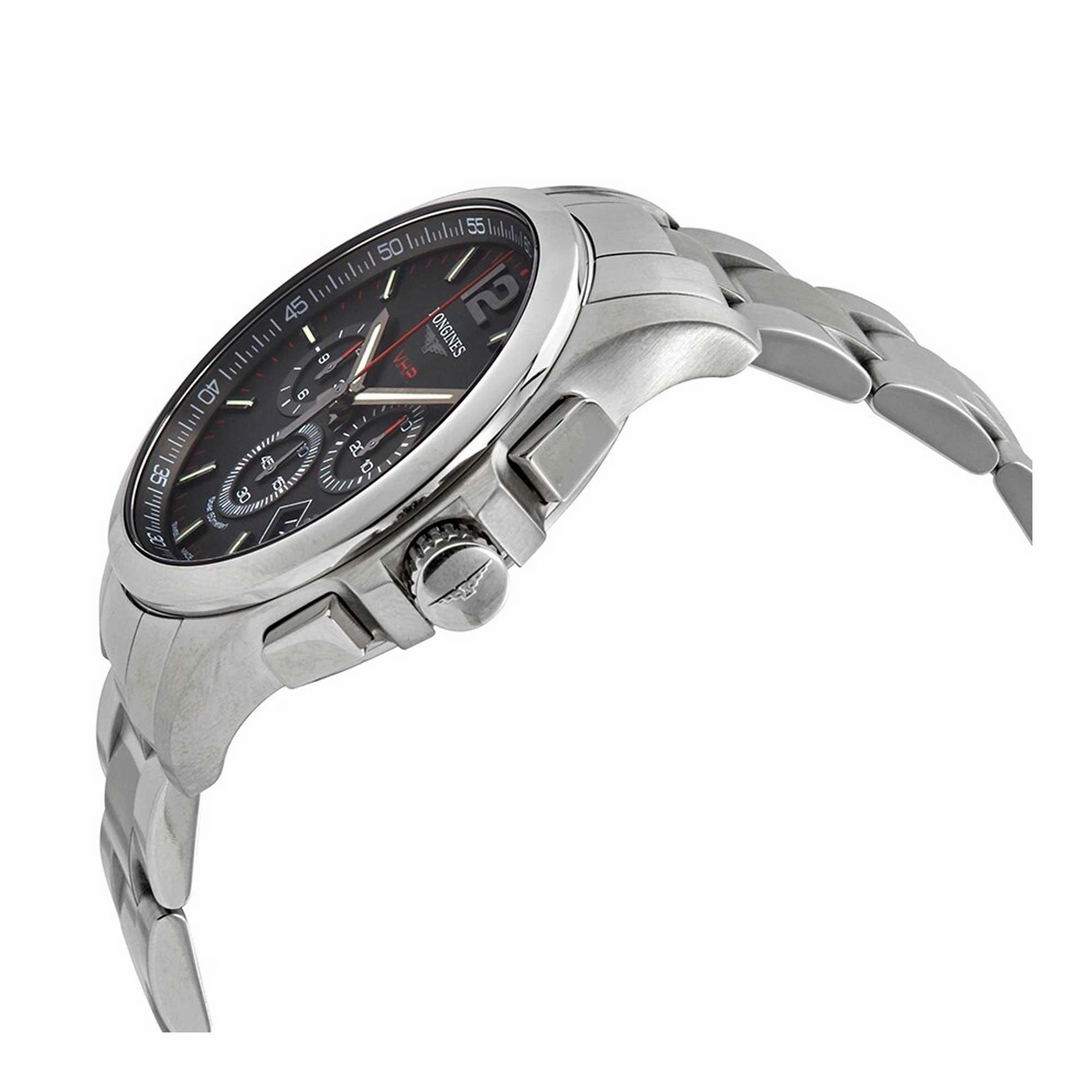 Longines Men's Watch - Conquest V.H.P. Chronograph Silver Steel Bracelet | L37274566