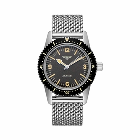 Longines Men's Watch - Heritage Skin Diver Automatic Black Dial Bracelet | L28224566