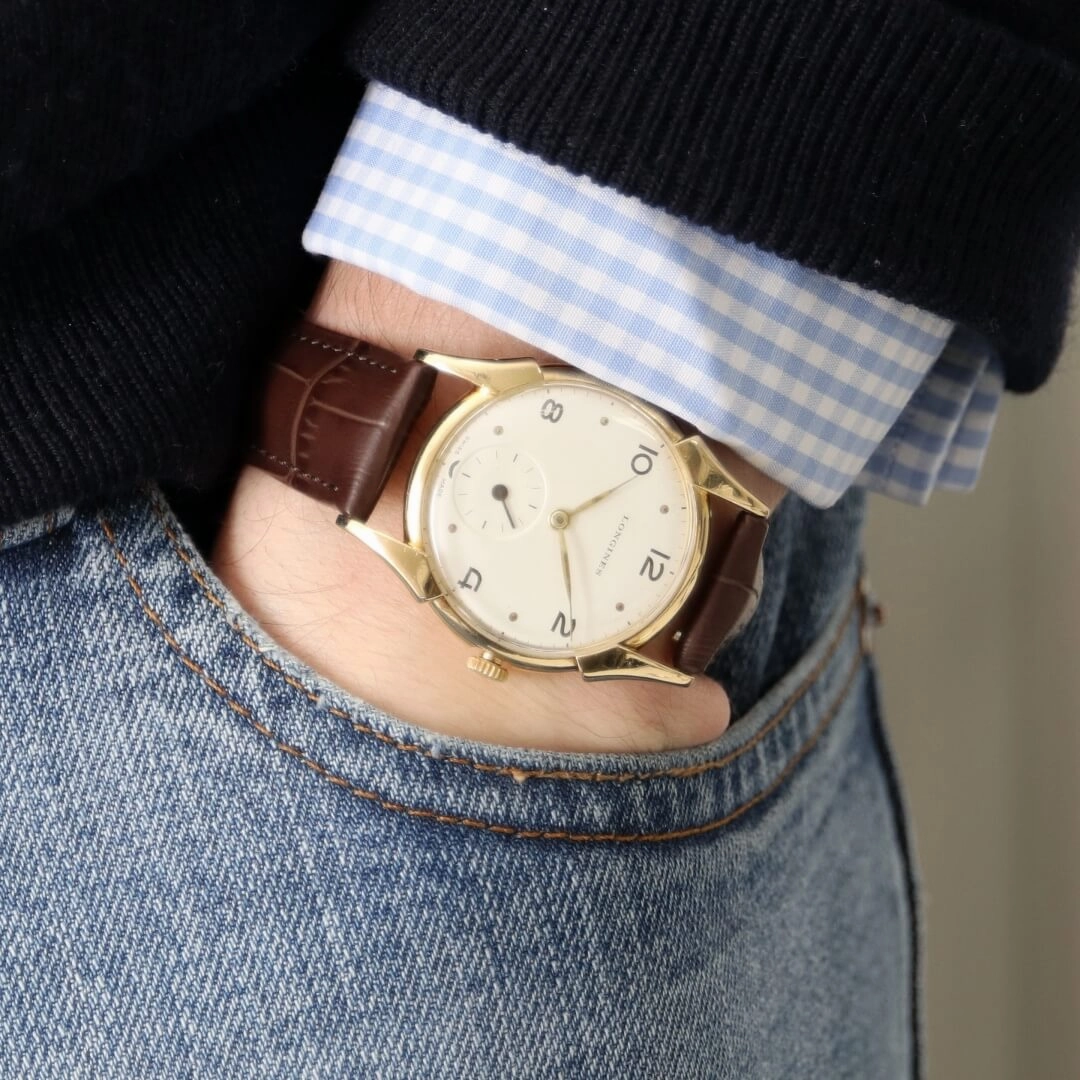 Longines Ref. 5674, 18k Gold, Fancy Lugs, 1940's