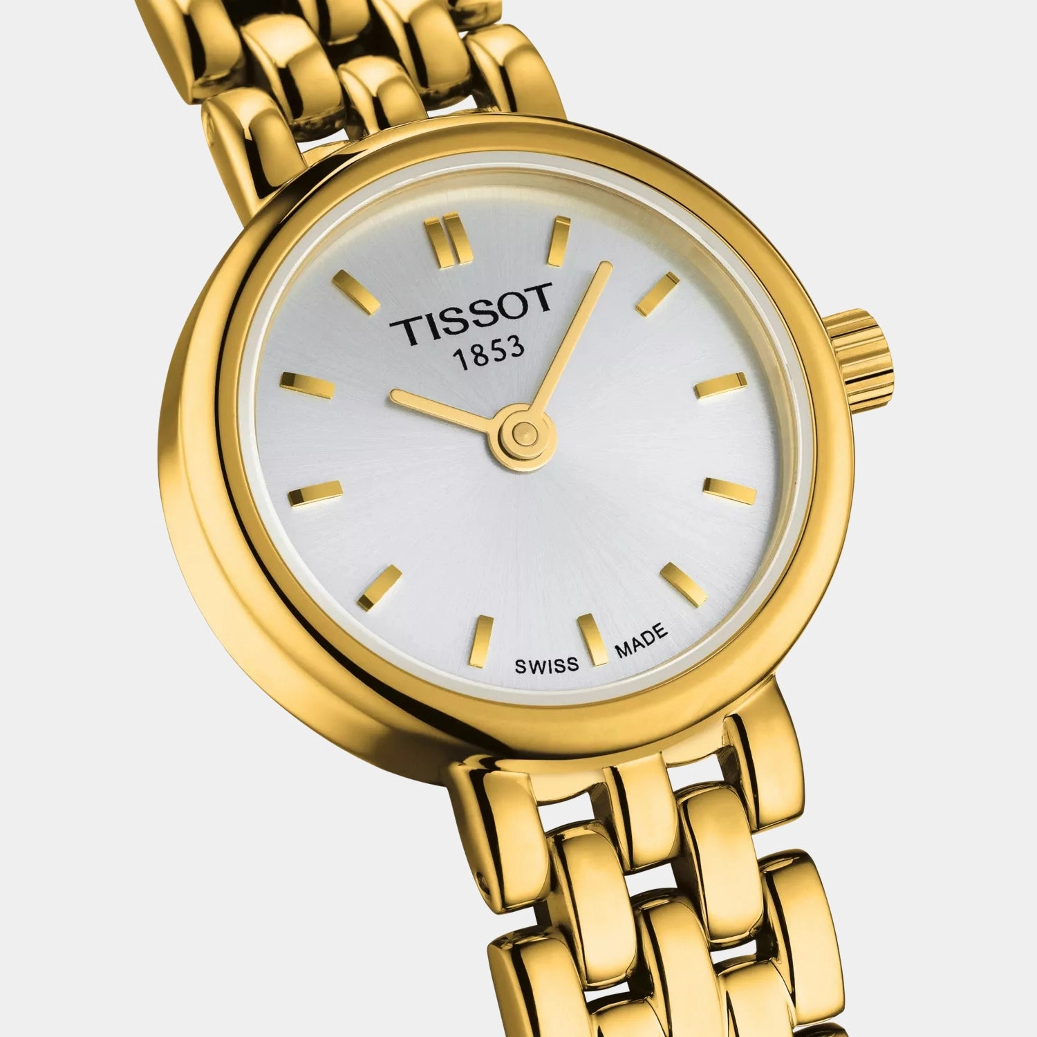 Lovely Square Women Quartz Silver Dial Analog Stainless Steel Watch T0580093303100