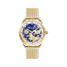 Luminescent Butterfly Watch in Gold