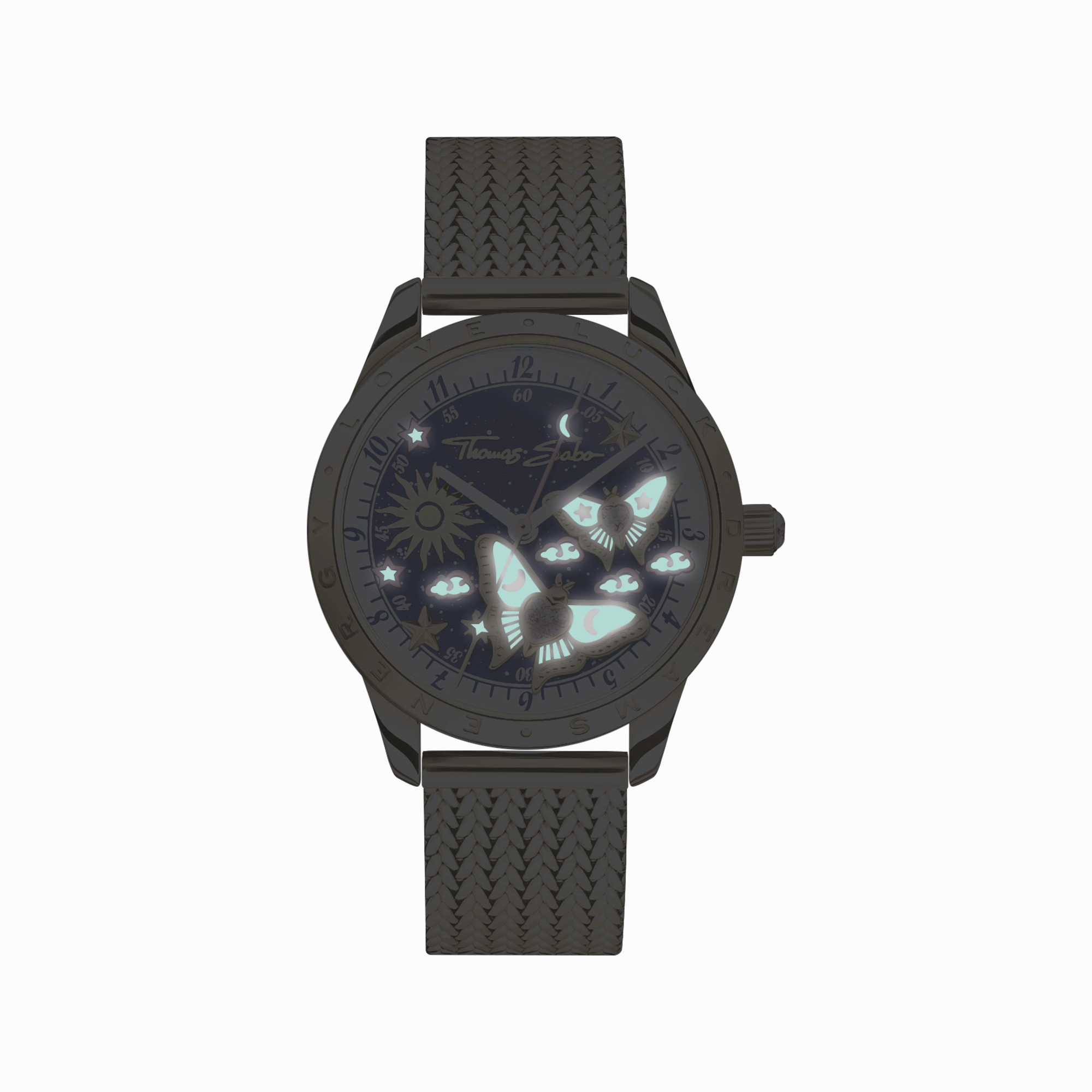 Luminescent Butterfly Watch in Gold