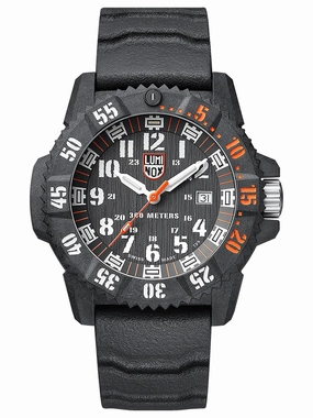 Luminox MASTER CARBON SEAL 3801 Series Mens Black Rubber Watch XS.3801.C