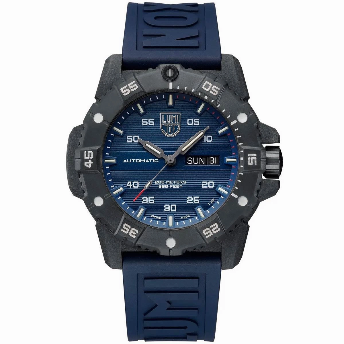 Luminox Men's Automatic Watch - Master Carbon Seal Blue Dial Rubber Strap Dive | 3863