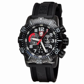 Luminox Men's Chronograph Watch - ANU Black Dial Black Rubber Strap Dive | 4241