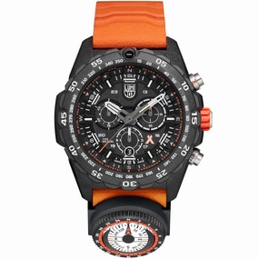 Luminox Men's Chronograph Watch - Bear Grylls Swiss Quartz Orange Rubber Strap | 3749