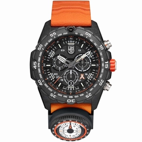 Luminox Men's Chronograph Watch - Bear Grylls Swiss Quartz Orange Rubber Strap | 3749