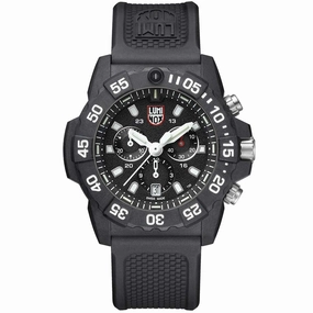 Luminox Men's Chronograph Watch - Navy Seal Black Dial Rubber Strap | 3581