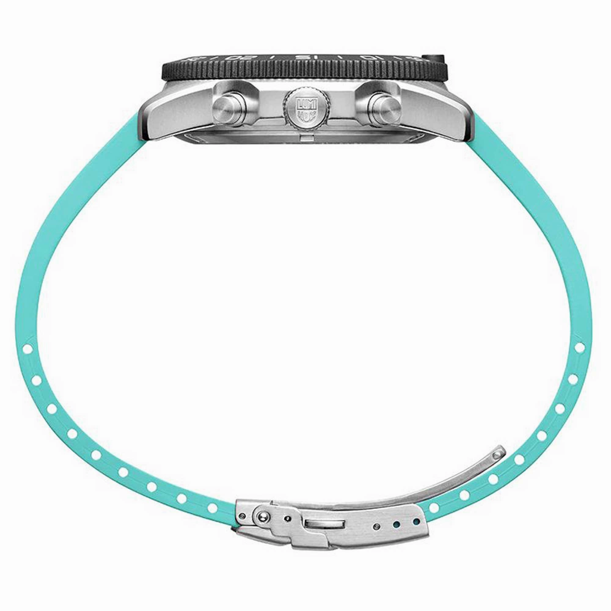 Luminox Men's Chronograph Watch - Pacific Diver Teal and White Dial Strap | XS.3143.1
