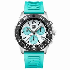 Luminox Men's Chronograph Watch - Pacific Diver Teal and White Dial Strap | XS.3143.1