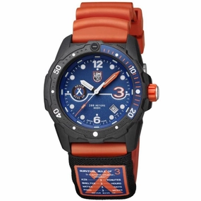 Luminox Men's Quartz Watch - Bear Grylls Survival Orange Rubber Strap | 3723.R3.1