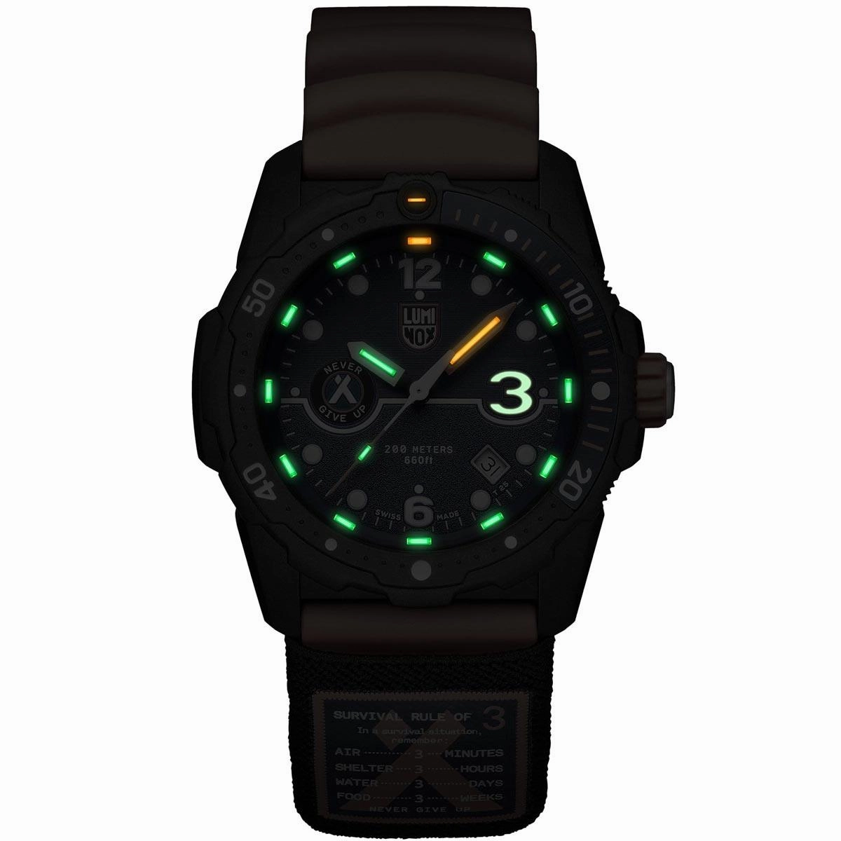 Luminox Men's Quartz Watch - Bear Grylls Survival Orange Rubber Strap | 3723.R3.1