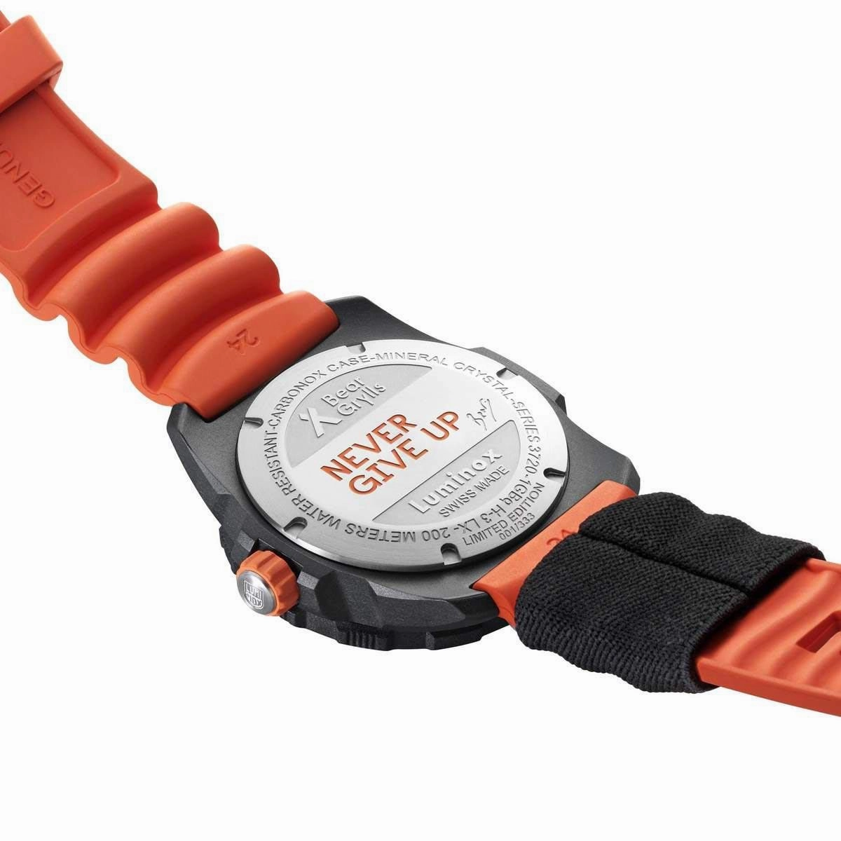 Luminox Men's Quartz Watch - Bear Grylls Survival Orange Rubber Strap | 3723.R3.1