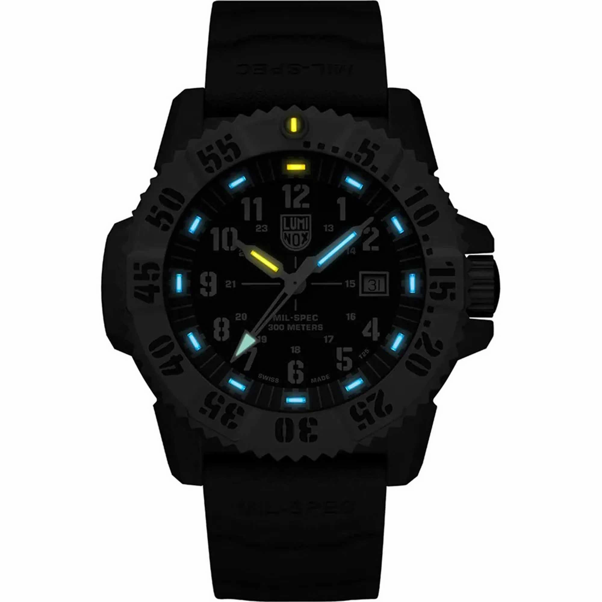 Luminox Men's Quartz Watch - Black Dial Rubber Strap Dive Military Spec | 3351.SET