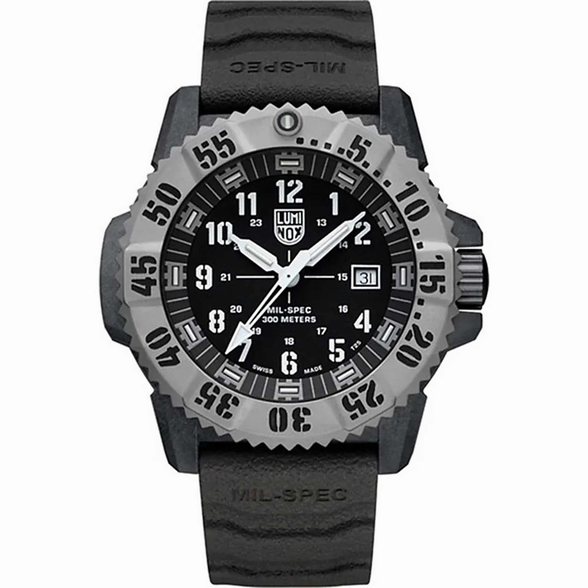 Luminox Men's Quartz Watch - Black Dial Rubber Strap Dive Military Spec | 3351.SET