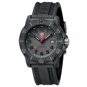 Luminox Men's Quartz Watch - BlackOps Rotating Bezel Grey Dial Rubber Strap | 8882