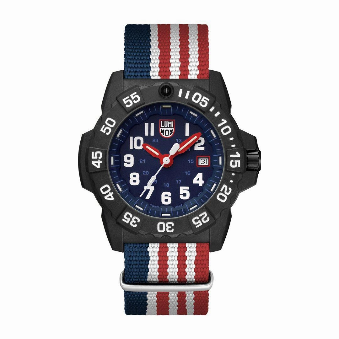 Luminox Men's Quartz Watch - Navy Seal 3500 Series Black Dial Strap Dive | 3501.LM.SET