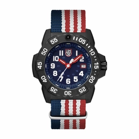 Luminox Men's Quartz Watch - Navy Seal 3500 Series Black Dial Strap Dive | 3501.LM.SET