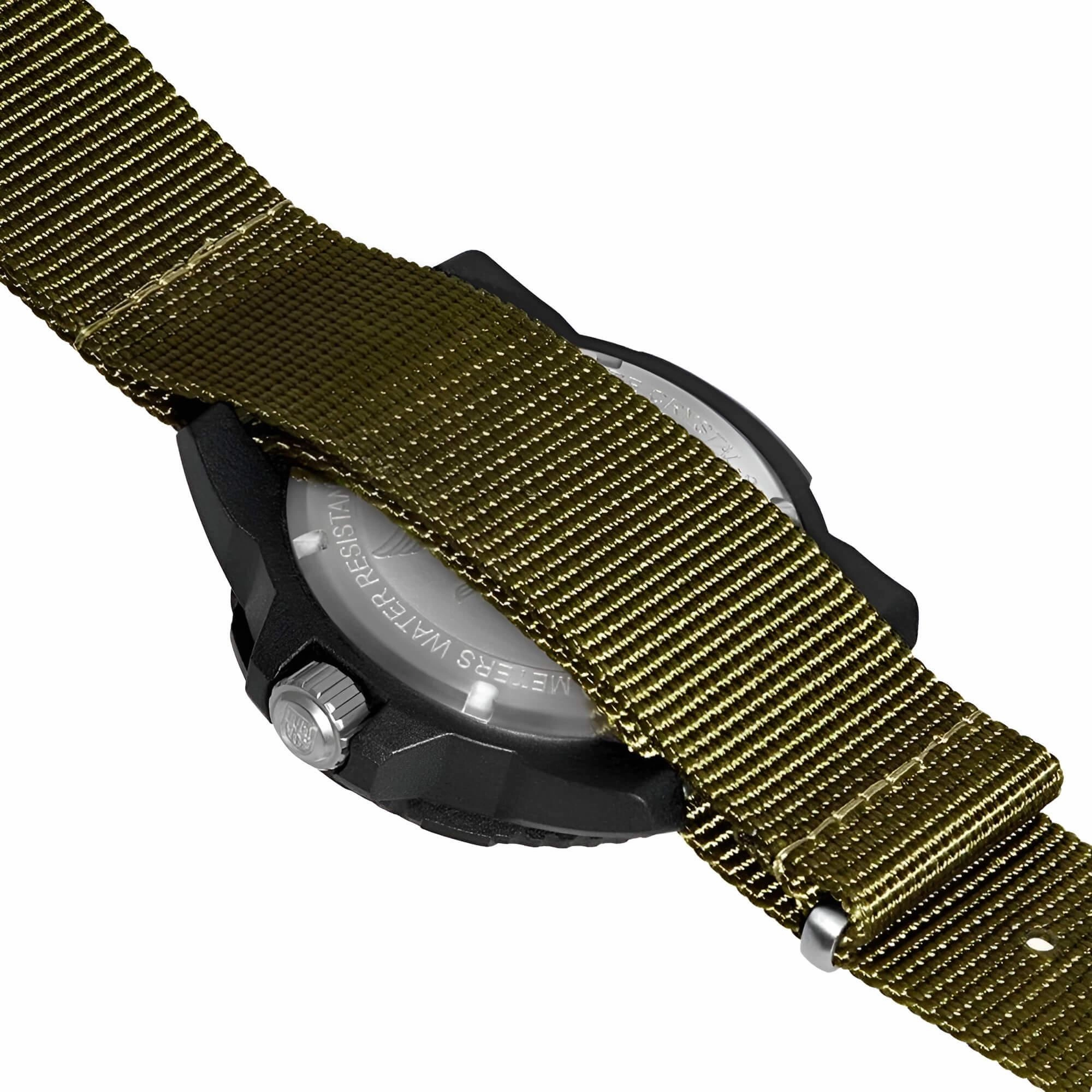 Luminox Men's Quartz Watch - Navy Seal 3600 Series Green Dial Strap Dive | 3617.SET