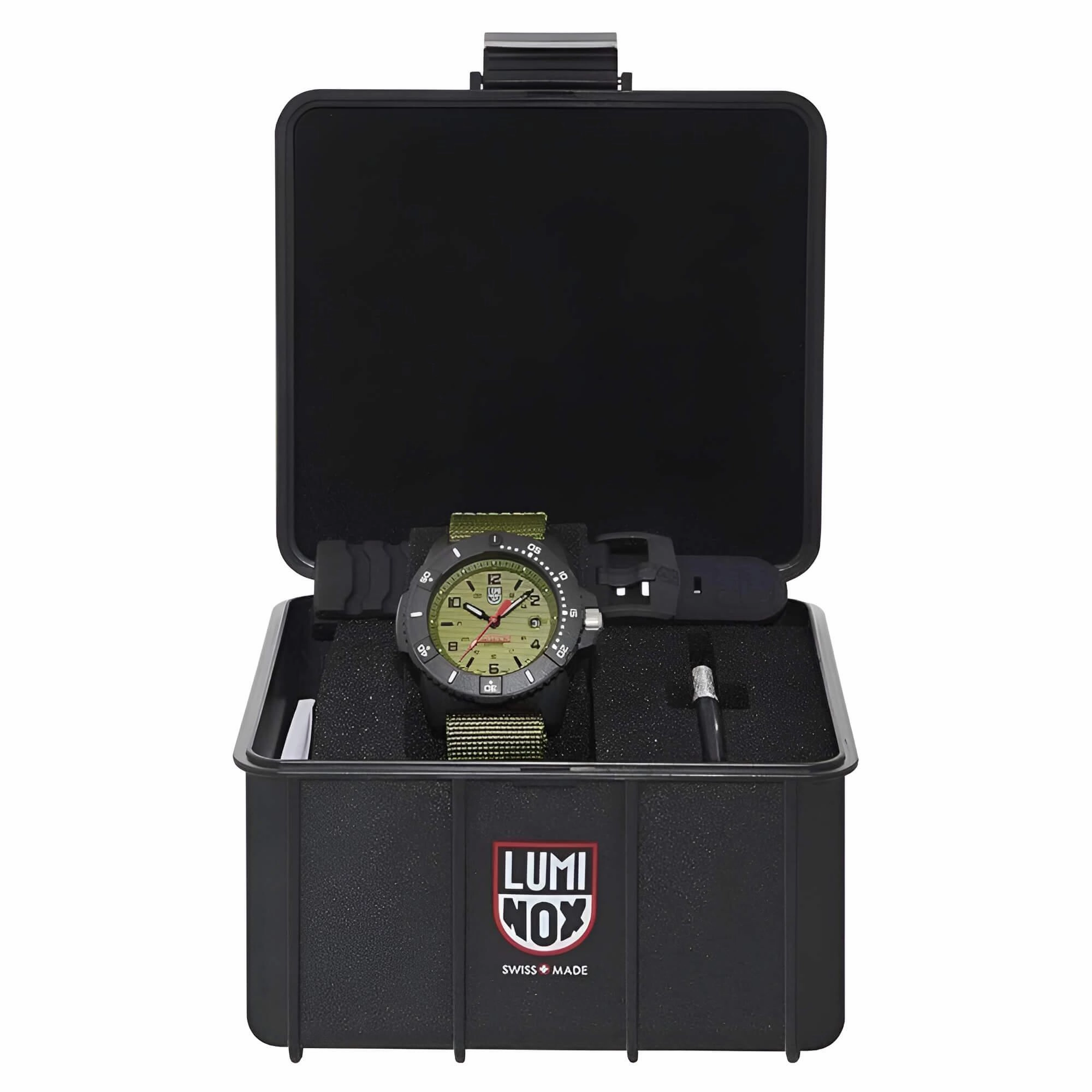 Luminox Men's Quartz Watch - Navy Seal 3600 Series Green Dial Strap Dive | 3617.SET