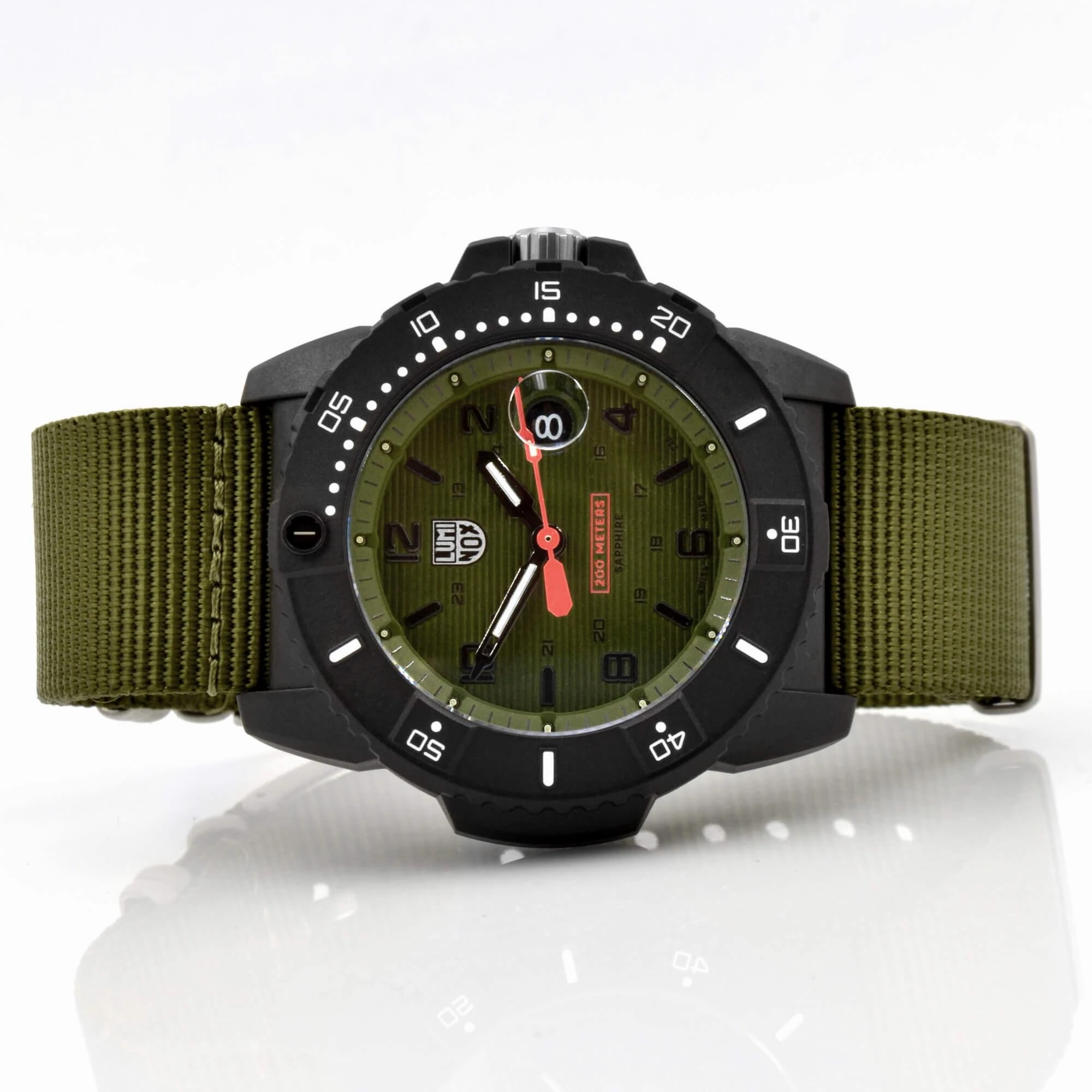 Luminox Men's Quartz Watch - Navy Seal 3600 Series Green Dial Strap Dive | 3617.SET