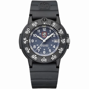 Luminox Men's Quartz Watch - Navy Seal Blue Dial Black Rubber Strap | 3002.NSF