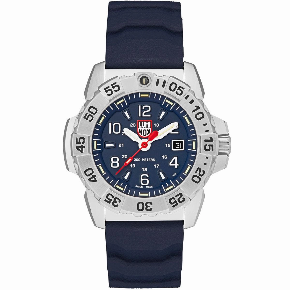 Luminox Men's Quartz Watch - Navy Seal Steel Blue Dial Navy Blue Rubber Strap | 3253