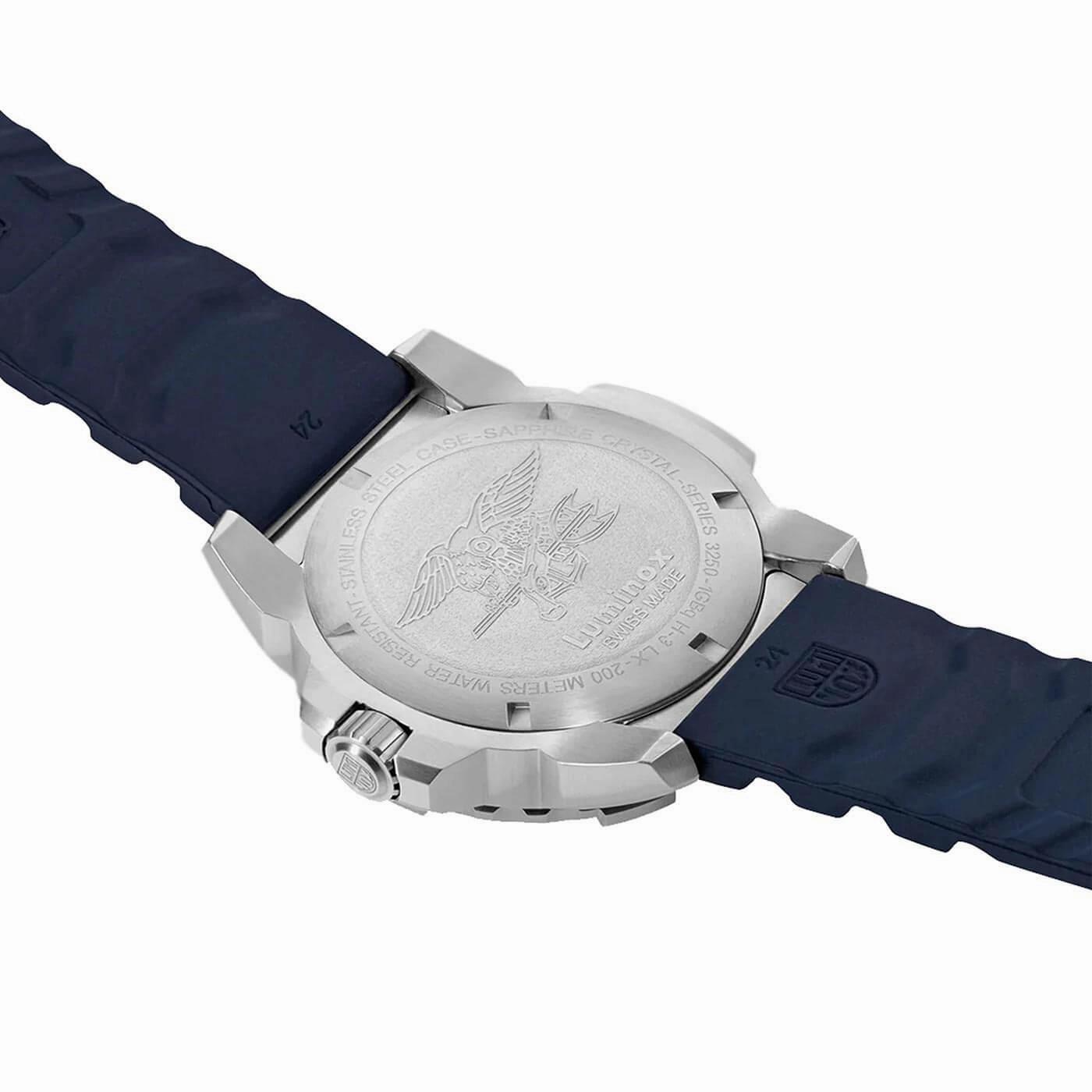Luminox Men's Quartz Watch - Navy Seal Steel Blue Dial Navy Blue Rubber Strap | 3253