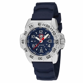 Luminox Men's Quartz Watch - Navy Seal Steel Blue Dial Navy Blue Rubber Strap | 3253