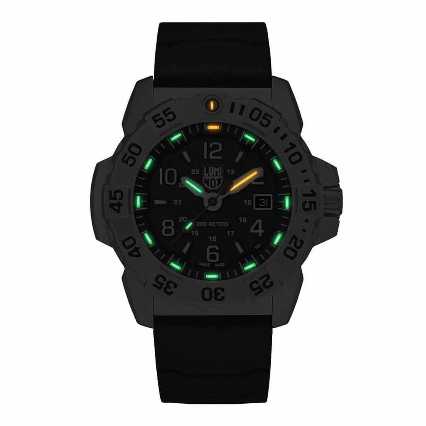 Luminox Men's Quartz Watch - Navy Seal Steel Blue Dial Navy Blue Rubber Strap | 3253