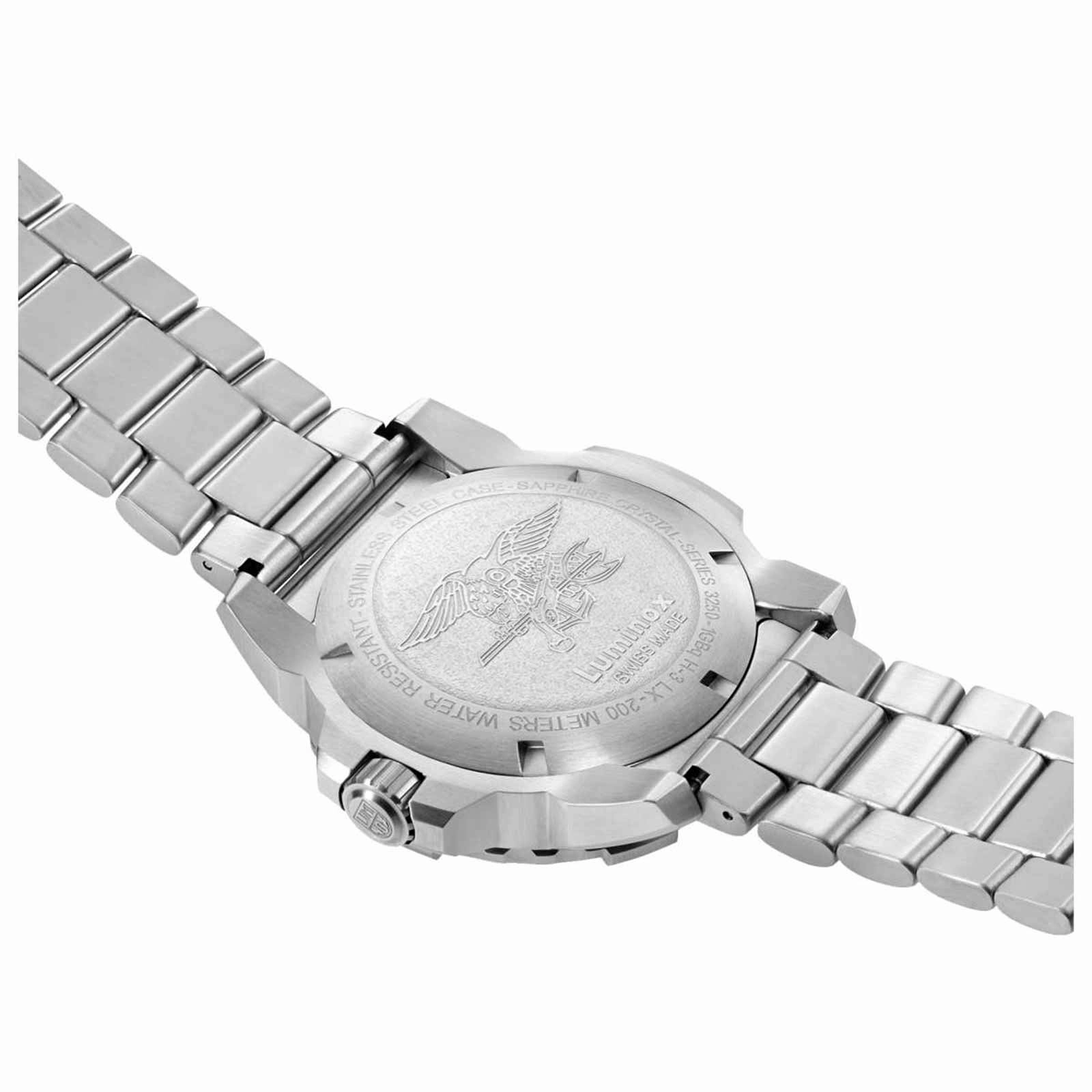 Luminox Men's Quartz Watch - Navy Seal Steel Blue Dial Silver Bracelet | 3254