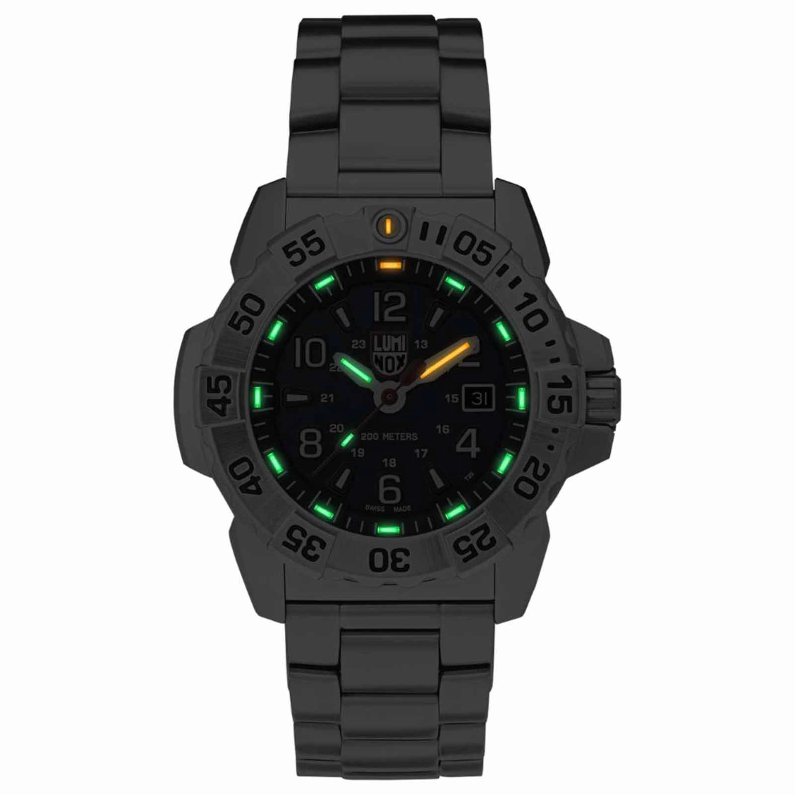 Luminox Men's Quartz Watch - Navy Seal Steel Blue Dial Silver Bracelet | 3254