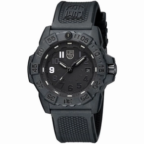 Luminox Men's Quartz Watch - Never Forget Rotating Bezel Rubber Strap | 3501.BO.NF