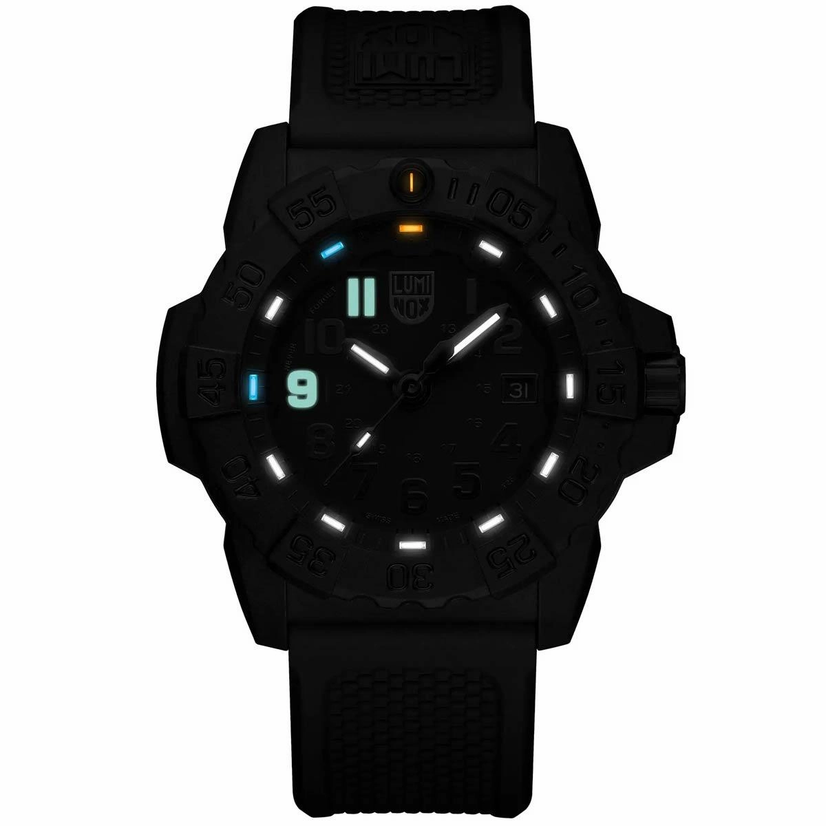 Luminox Men's Quartz Watch - Never Forget Rotating Bezel Rubber Strap | 3501.BO.NF