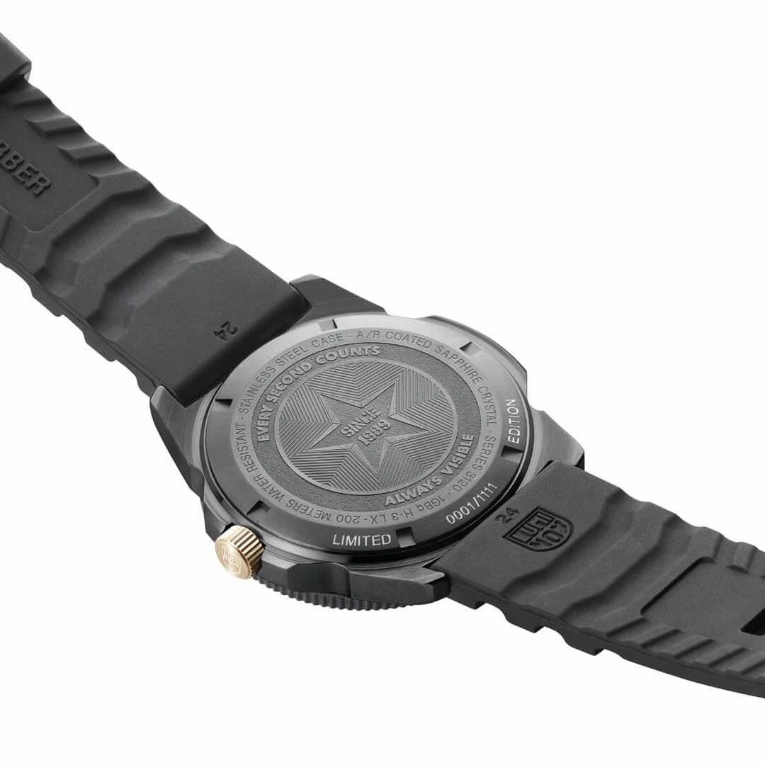 Luminox Men's Quartz Watch - Pacific Diver Black Rotating Bezel | 3121.BO.GOLD