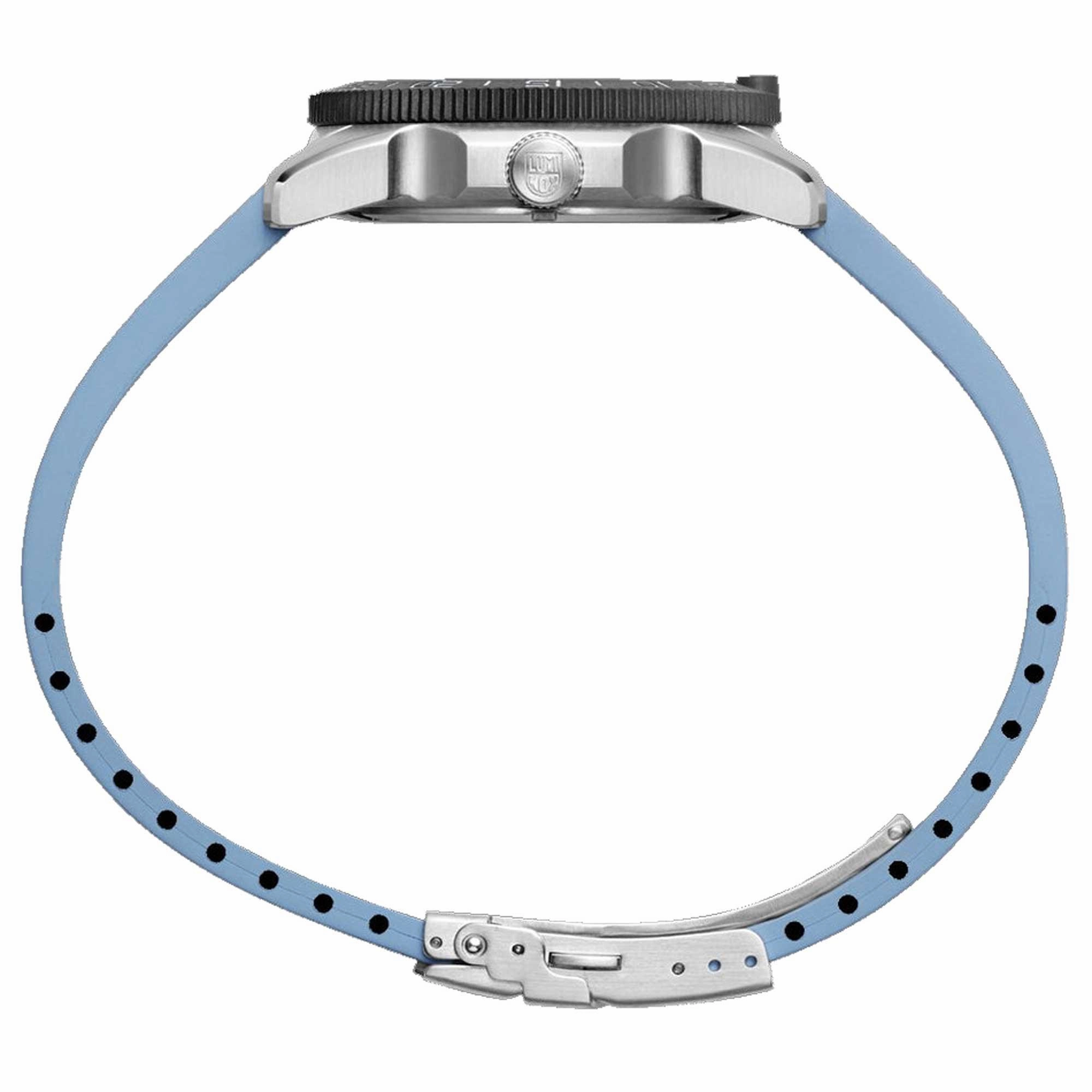 Luminox Men's Quartz Watch - Pacific Diver Ripple Coastal Blue Rubber Strap | 3124.M