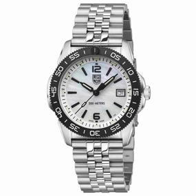 Luminox Men's Quartz Watch - Pacific Diver Ripple MOP Dial Silver Bracelet | 3126.M