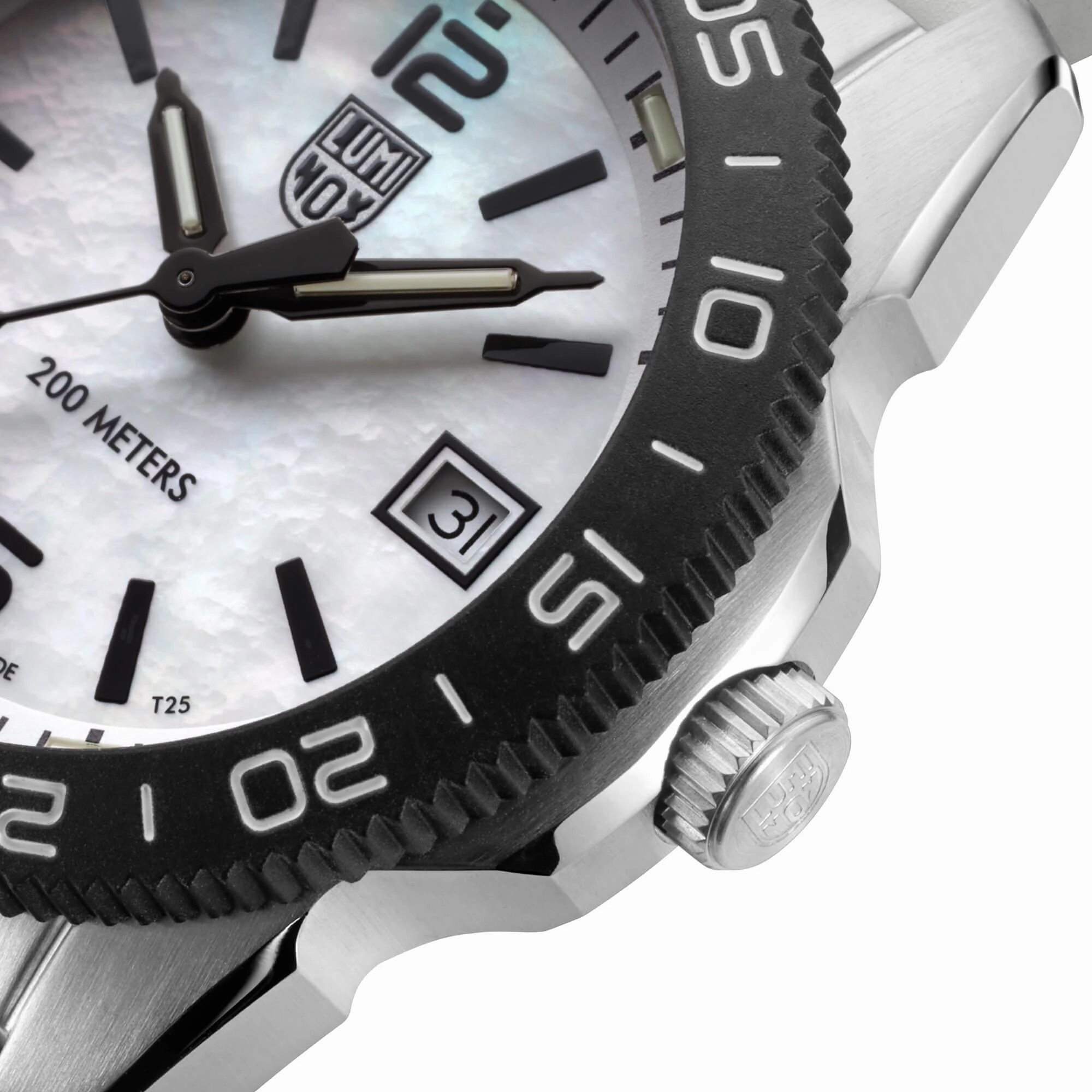 Luminox Men's Quartz Watch - Pacific Diver Ripple White Rubber Strap | 3128.M.SET