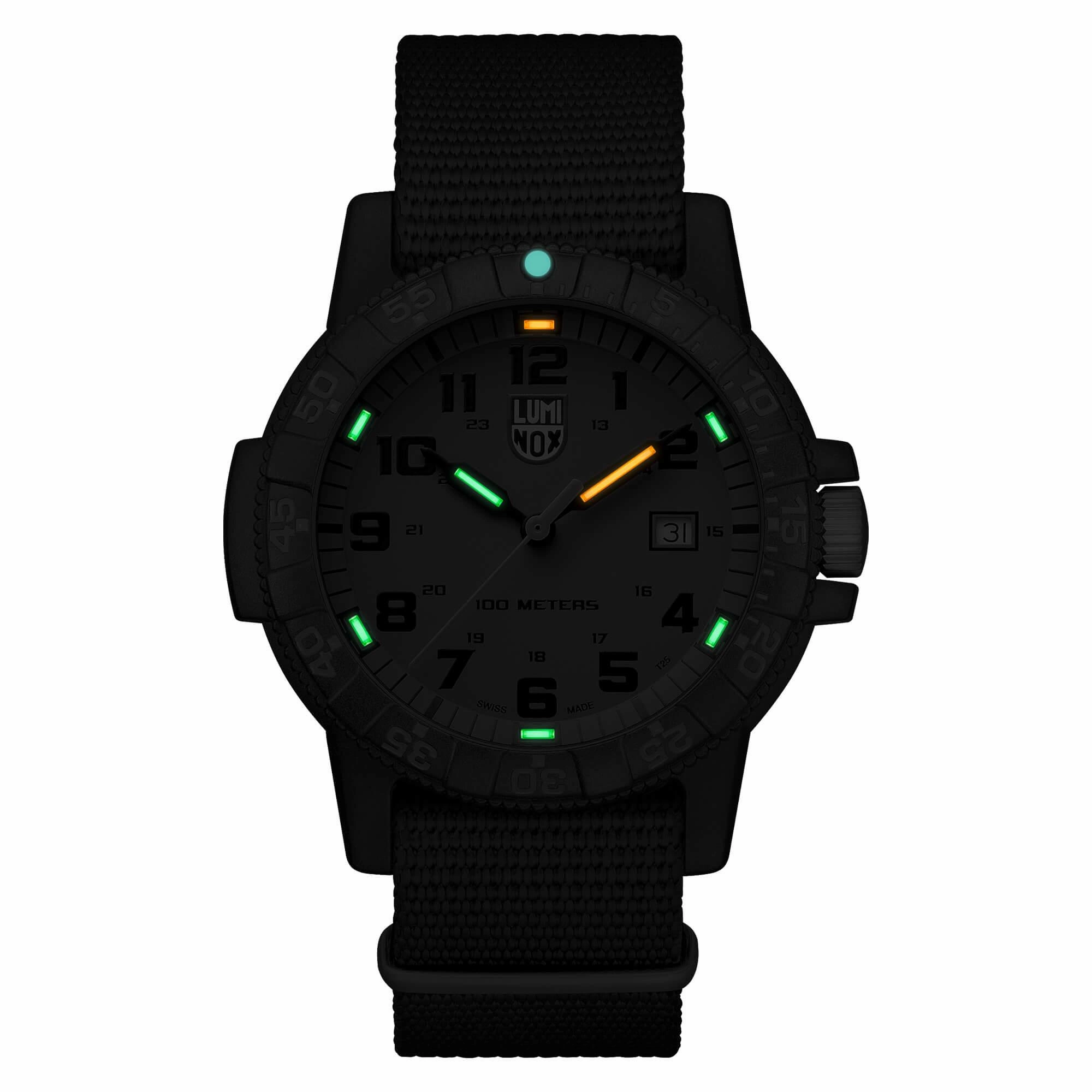 Luminox Men's Quartz Watch - Sea Turtle Giant 0320 Series Green Dial Strap | 0337