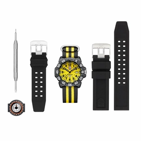 Luminox Men's Quartz Watch Set - Sea Navy Seal Yellow and Black Nylon Strap | 3955.SES