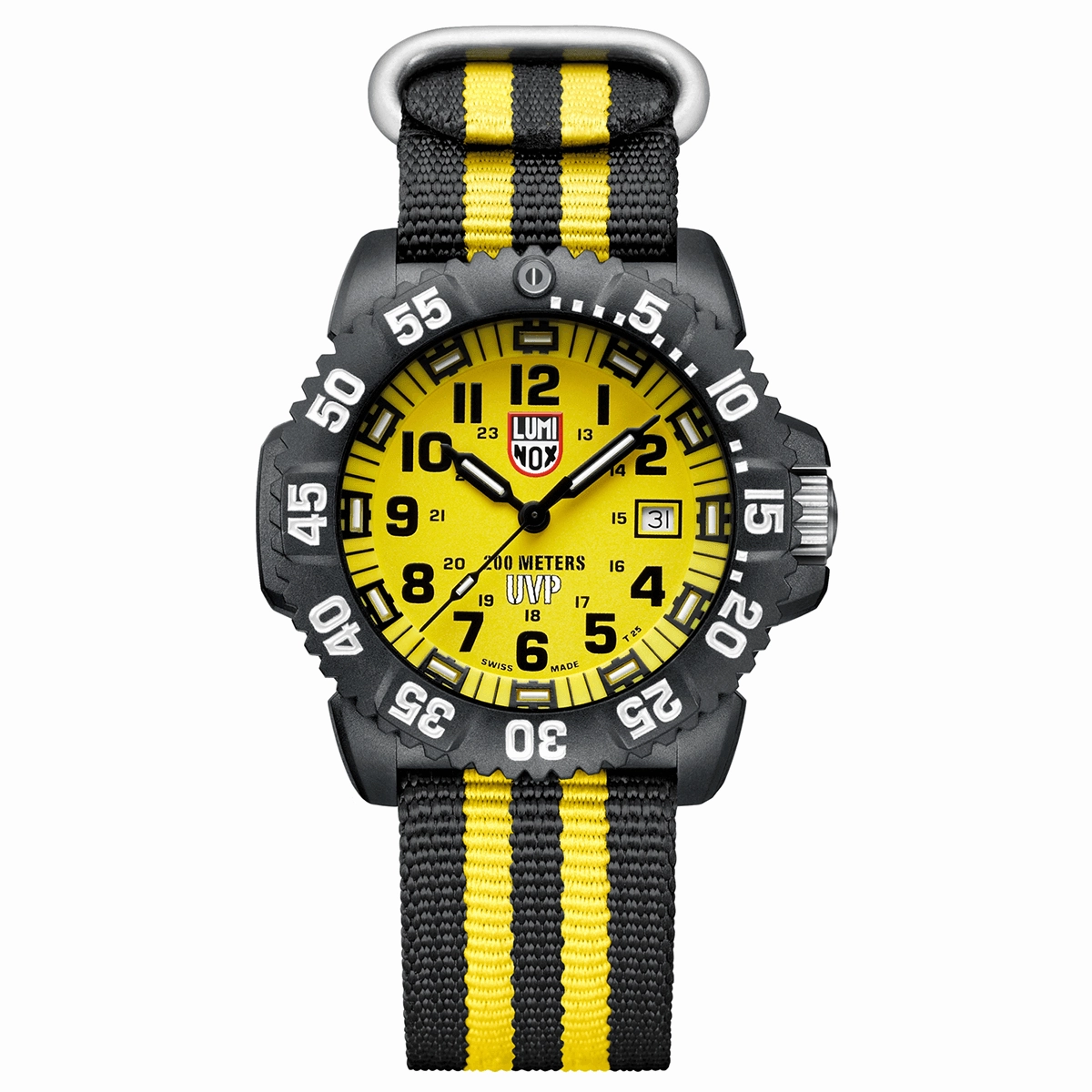 Luminox Men's Quartz Watch Set - Sea Navy Seal Yellow and Black Nylon Strap | 3955.SES