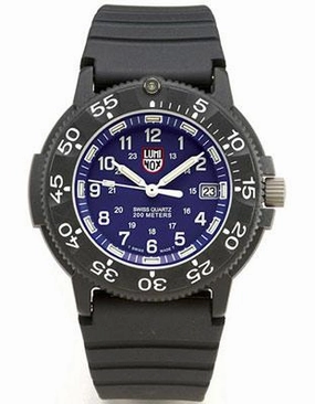 Luminox Men's Series 1 Navy SEAL Dive Watch - Blue Face - Rubber Strap