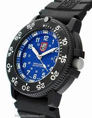 Luminox Men's Series 1 Navy SEAL Dive Watch - Blue Face - Rubber Strap
