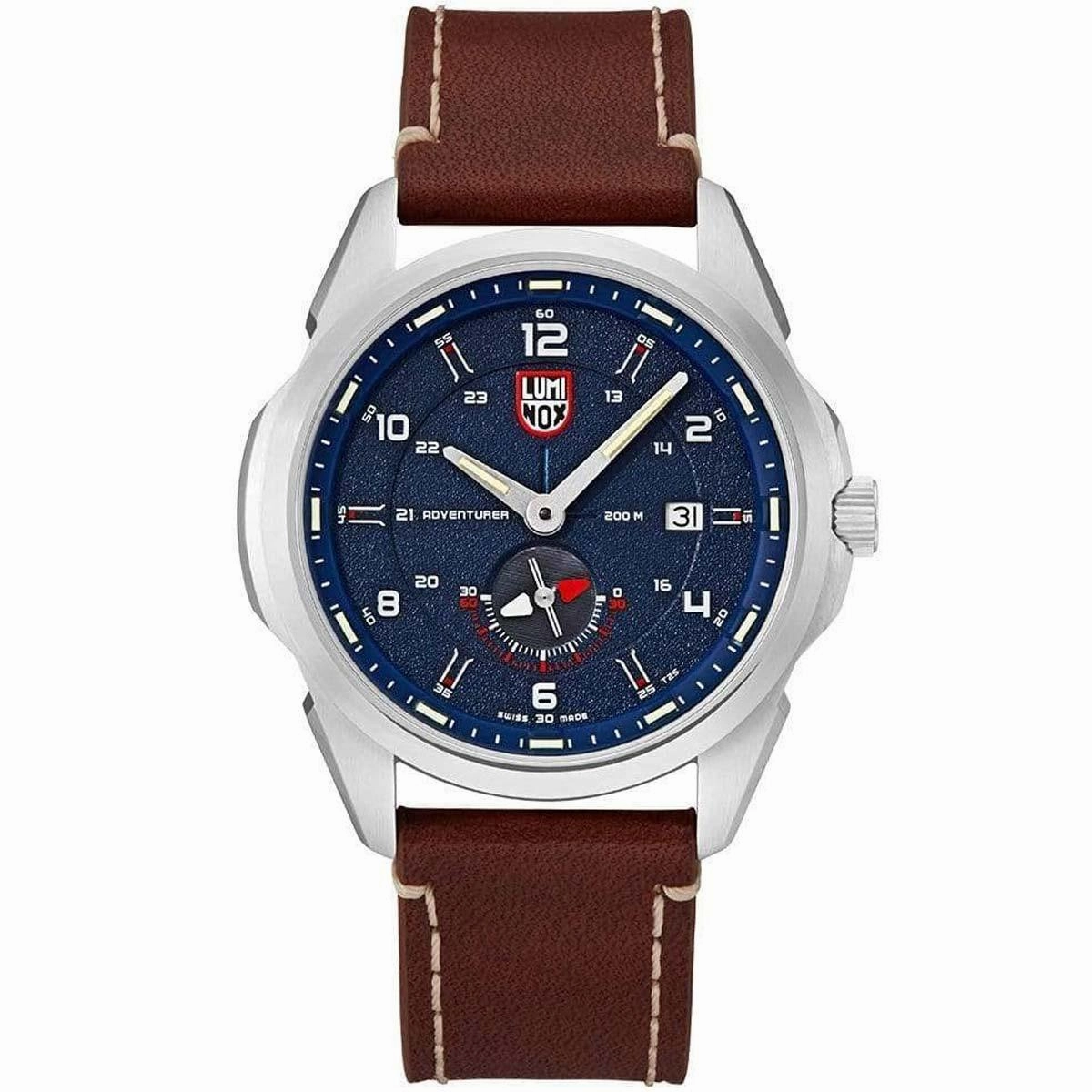 Luminox Men's Swiss Quartz Watch - Atacama Adventurer Blue Dial Brown Strap | 1763