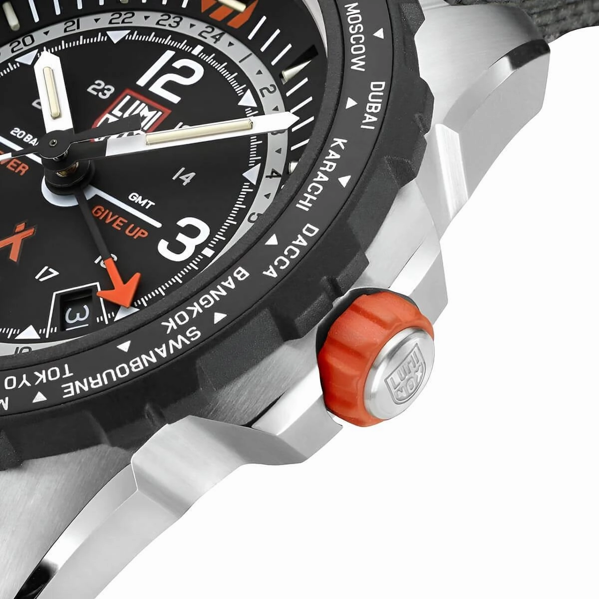 Luminox Men's Swiss Quartz Watch - Bear Grylls Survival Air GMT Black Strap | 3761